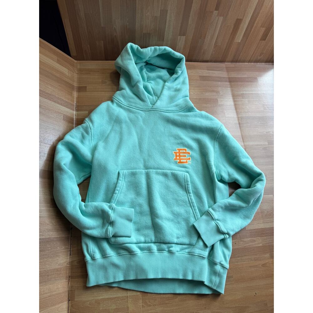 Eric Emanuel  EE basic green pullover hoodie size small, cotton